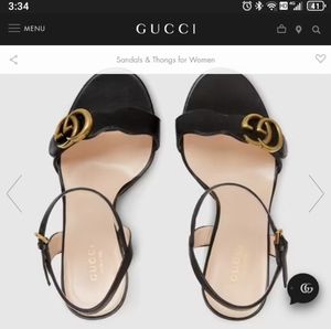 GG Marmont Black Heels Size 5